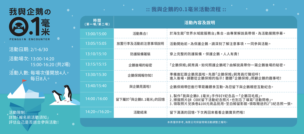 海生館,企鵝飼育照護,我與企鵝的0.1毫米,夜宿海生館,海生館住宿,夜宿屏東海生館,屏東海生館,國立海洋生物博物館,屏東海生館活動,海生館門票,海生館票價,海生館預約,海生館門票,企鵝飼育照護體驗活動,企鵝飼育