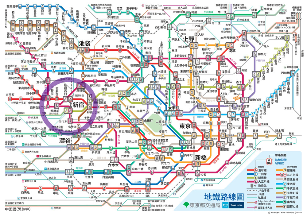 東京地鐵路線圖