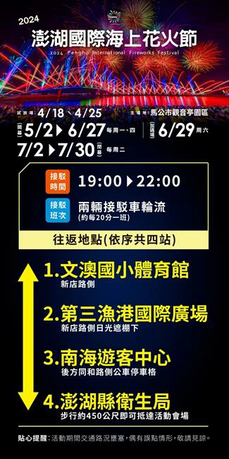 澎湖花火節交通,澎湖花火節交通管制,花火節交通管制,澎湖花火節,澎湖,花火節