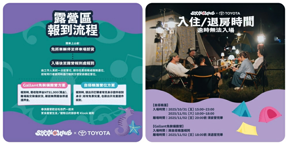 春浪音樂節 自搭帳篷營位方案