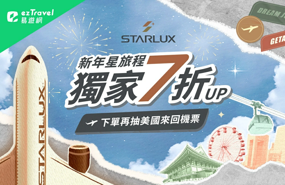 星宇航空新年星旅程優惠專案，精選22個航點下殺7折起